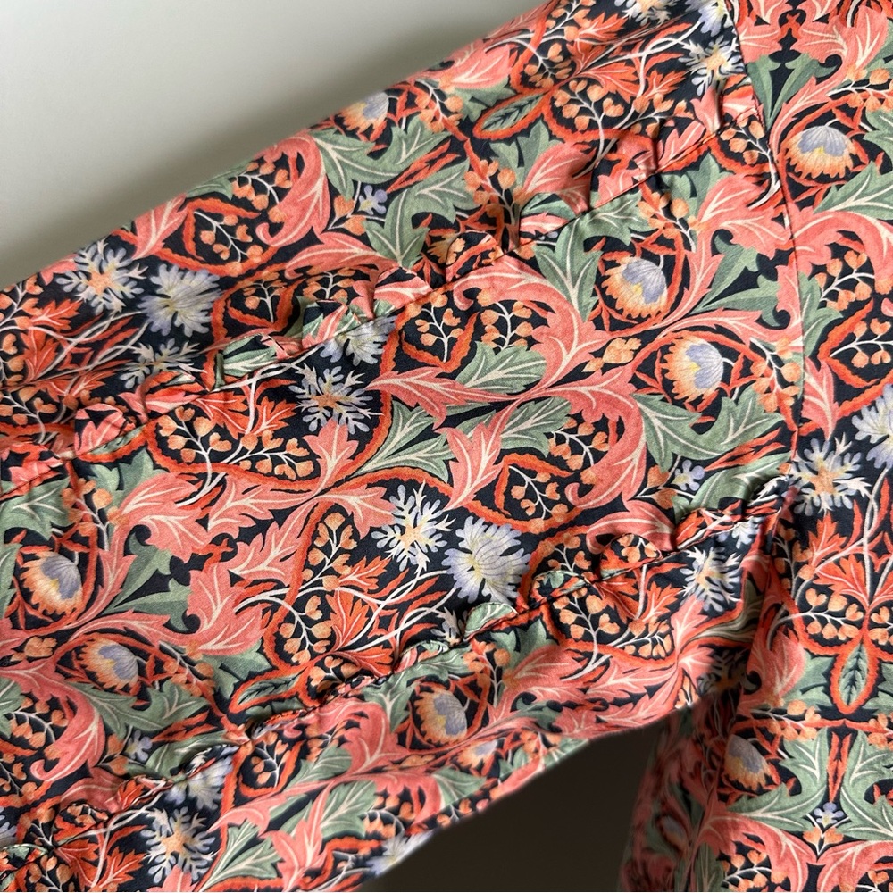 J. Crew Pink Floral Printed Peasant Blouse - Picture 8 of 16